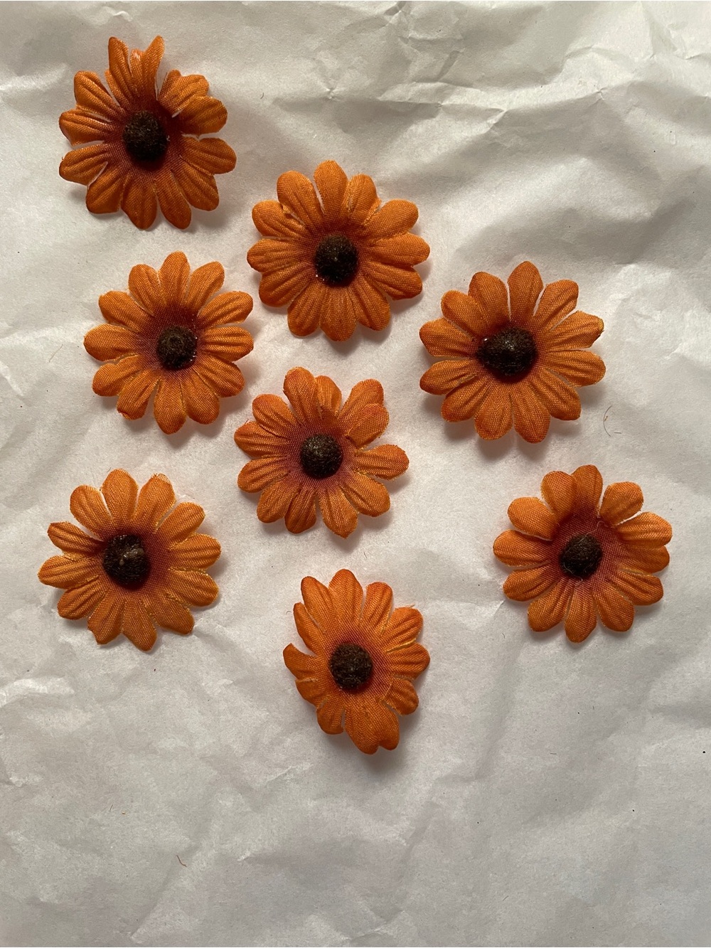 Vintage Y2K Handmade Set of Fabric FLOWERS For HAIR Unused